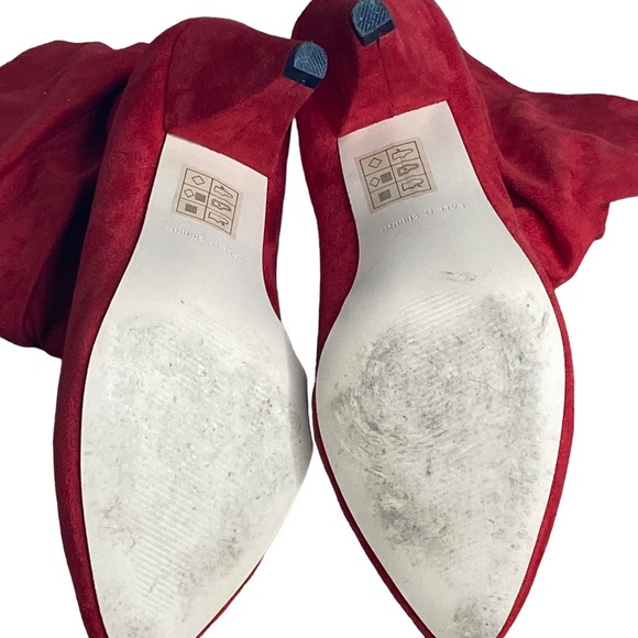 Size 10 red suede slouch booties Call It Spring - Picture 4 of 6